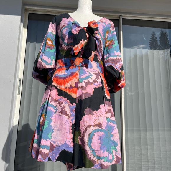 Sam and Jess Colorful Balloon Sleeve Romper Size Large - Picture 4 of 11